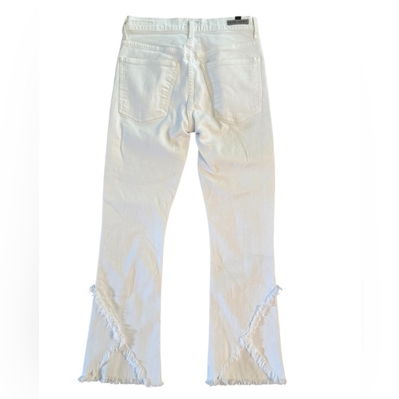 Citizens of Humanity Drew Fray High-Rise Cropped Flare White Jeans - Picture 8 of 10